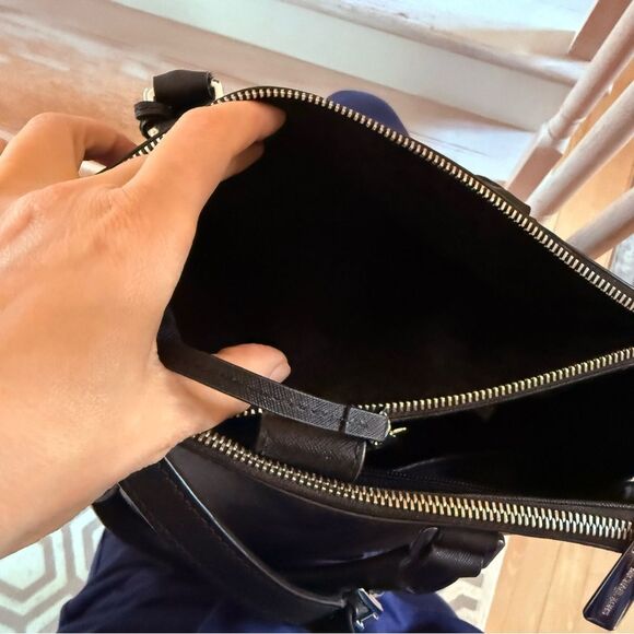 Michael Kors Sutton Medium Saffiano Leather Satchel in Black - Picture 10 of 15